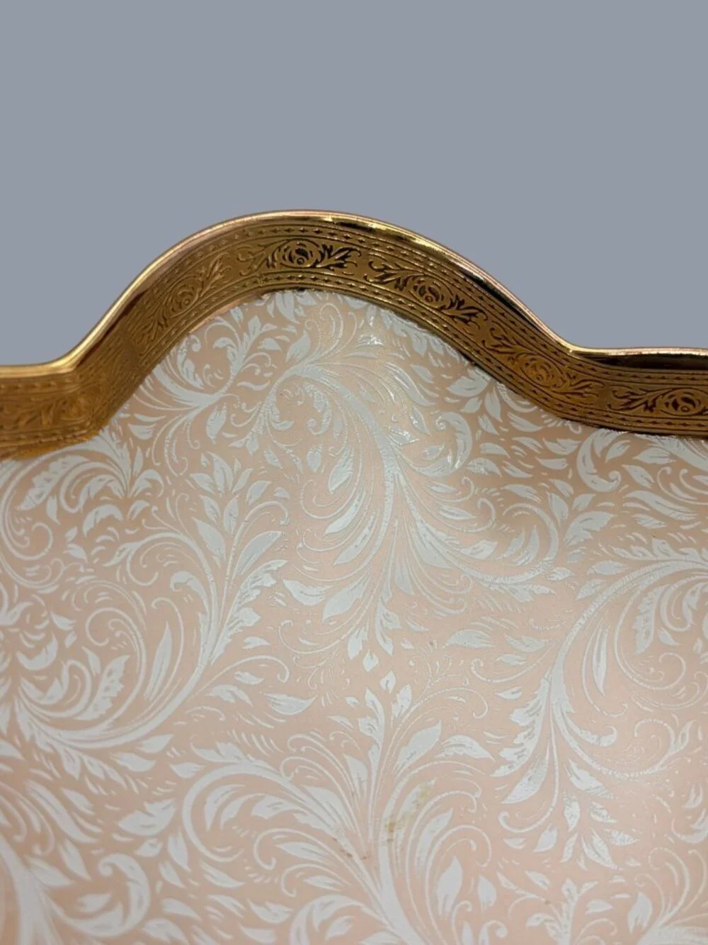VTG L’Étoile Limoges Porcelain Bowl with 22K Gold Trim –Scalloped Floral -FRENCH